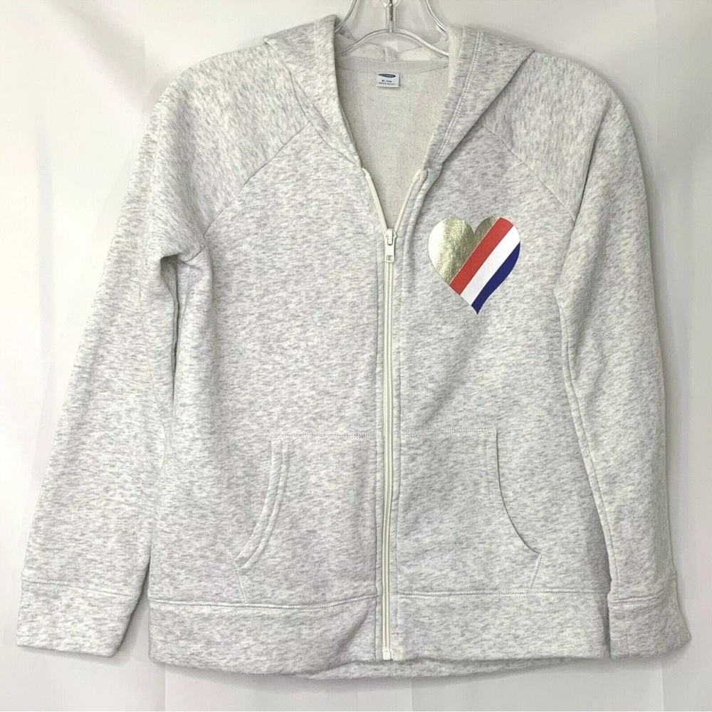 Girls Old Navy Zip-Front Hoodie with Pockets Size XL/14